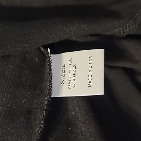 Unbranded Jumpsuit Women's Large Black Spaghetti Straps Knit Wide-Leg Loungewear - Picture 8 of 9